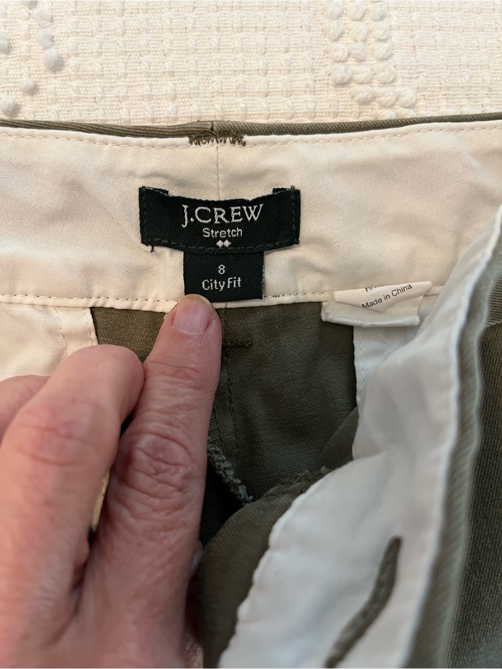 J. Crew City Fit Bermuda Shorts, Size 8, Olive Khaki - Picture 8 of 9